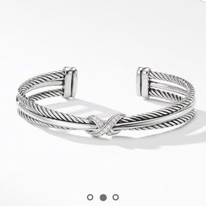 David Yurman Crossover Bracelet w Diamond 7mm